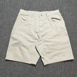 Vintage Wrangler Hero Men's Tan Cargo Shorts Size 36 Waist Relaxed Fit Outdoor